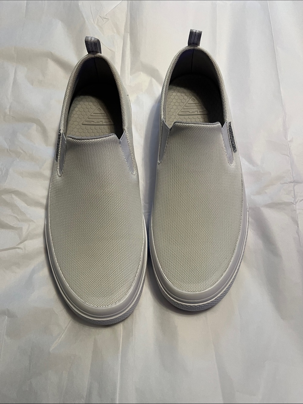 Columbia Slip-On Canvas Loafers in Light Gray